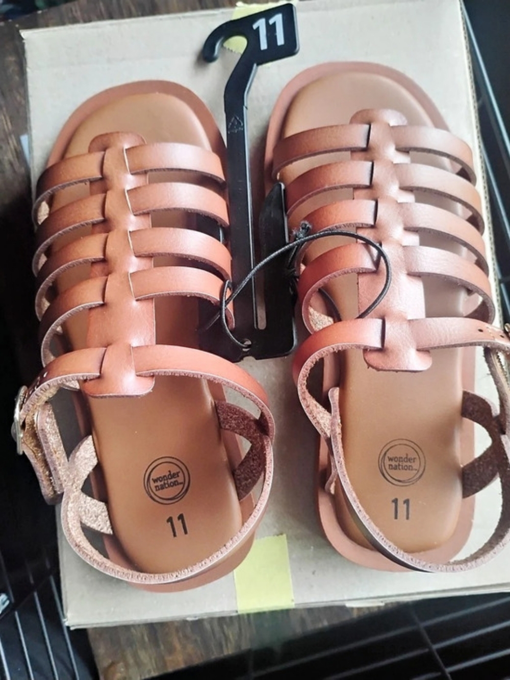 Wonder Nation Girls Gladiator Sandals Pink Girls US 11